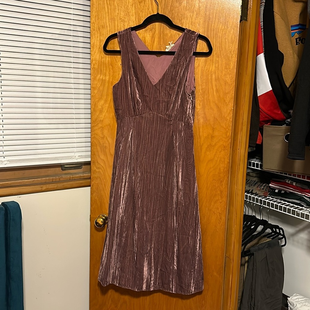 Crinkle Velvet Dress